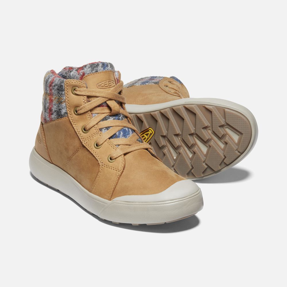 Keen Sneaker Kängor Dam Khaki - Elena Mid - 049863GSL